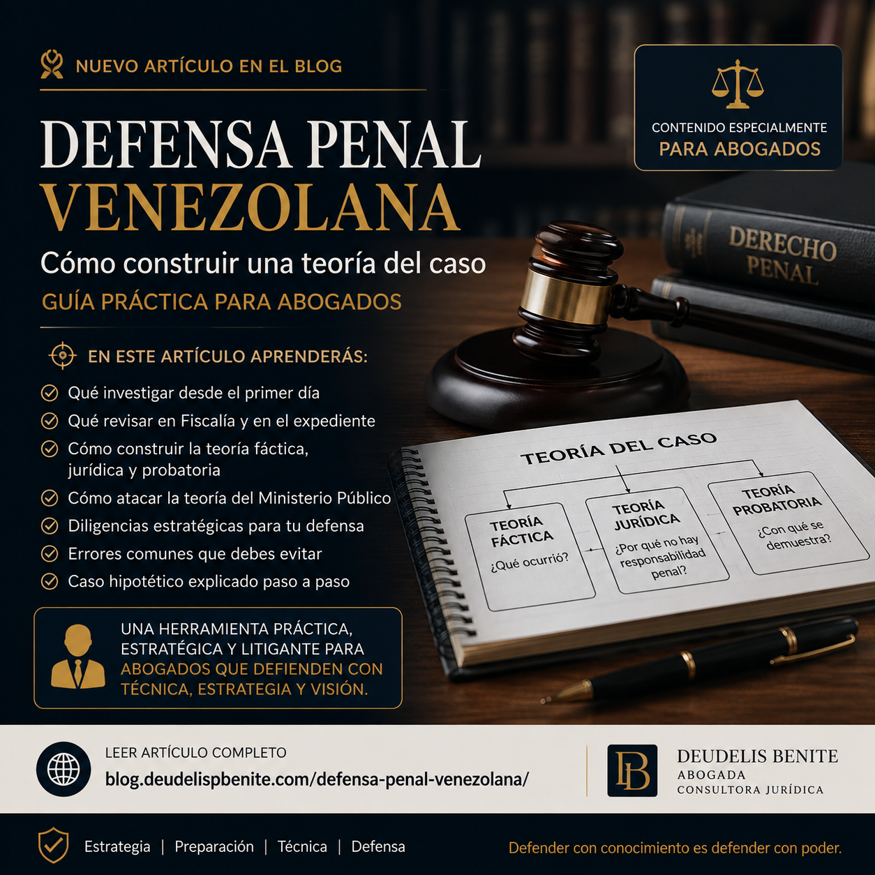 Guia Practica para Construir la Teoria del caso  en la Defensa Penal Venezolana