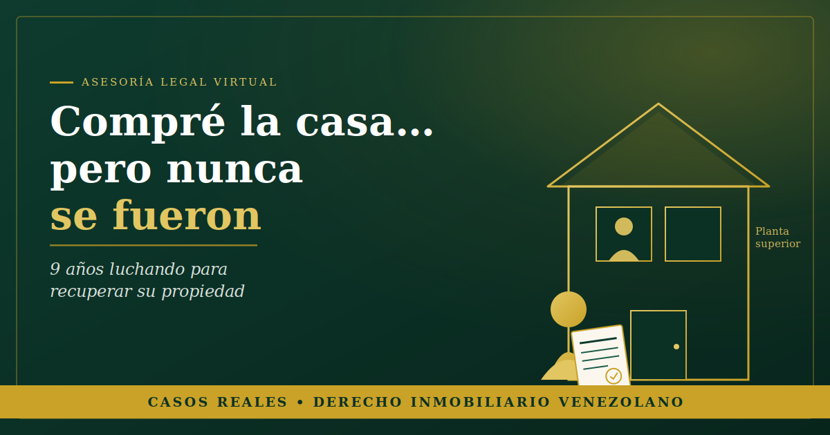 ¿Puedo desalojar a quien ocupa mi vivienda sin contrato? Caso real de 9 años en Venezuela